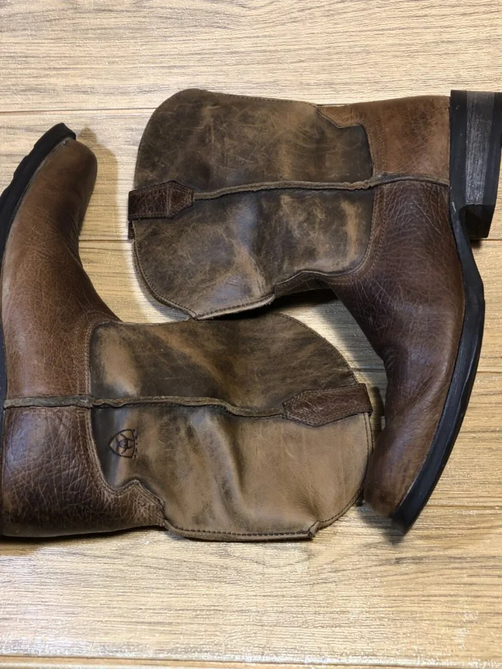 Ariat men cowboy western style brown leather boots, 13